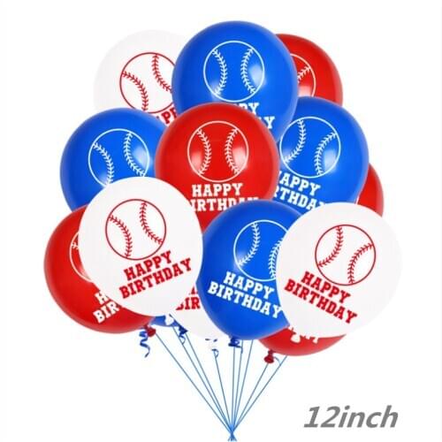 9/18PCS 12 Inch Baseball Latex Balloons, Sports, Themes, Baby Shower, Childrens Birthday Party Decoration