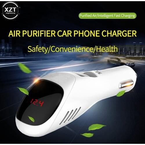 Car Air Purifier Oxygen Bar Patent Certified Cigarette Lighter Mobile Phone USB Charger Negative Ion Air Purification