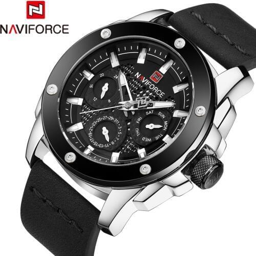 Naviforce Quartz Men Watches Top Brand Luxury Famous Men Military Watch Leather Men Sports Watches Waterproof Relogio Masculino
