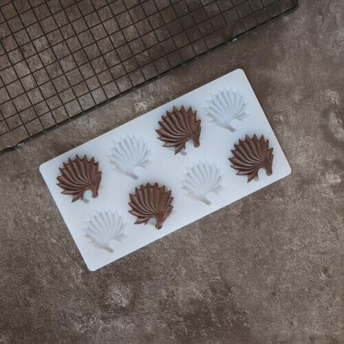 Ruffled Flower Shape Silicone Chocolate Mold Cake Decorating Transfer Sheet Mould Cake Top Decotation DIY Chocolate Flower