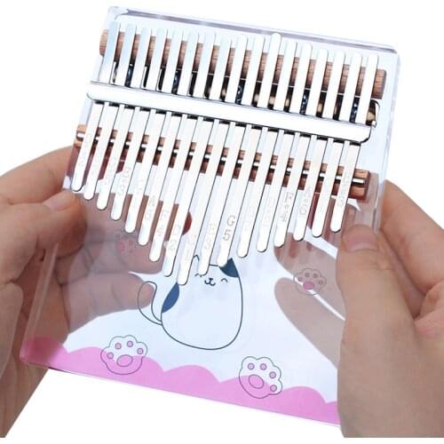 Kalimba 17 Keys Transparent Painted Thumb Kalimba Instrument Professional Finger Piano High Quality Mbira Creative Music Box