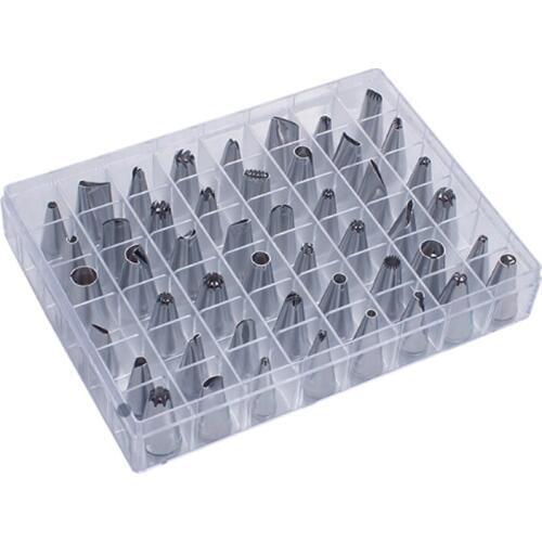 24PC/48PC 304#Stainless Steel Pastry Nozzles/Converter Confectionery Nozzle Cream Baking Tools Decorating Tip Sets With Box