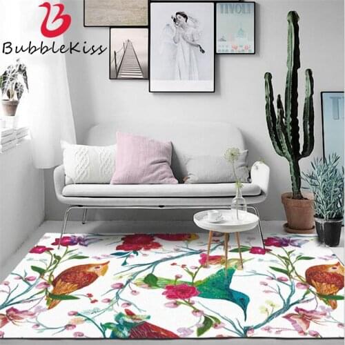 Carpets for Living Room Chinese Style Colorful Flower and Bird Pattern Carpet Living Room Table Accessories Christmas Rug
