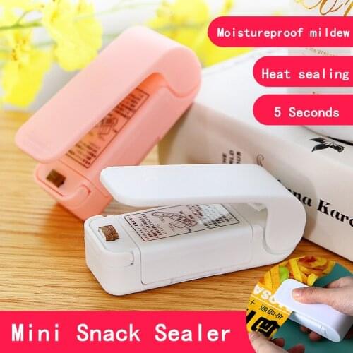 Mini Sealing Machine Handheld Heat Vacuum Bag Sealer Plastic Bags Storage Sealer Food Bag Kitchen Storage Home Sealing Bag Clip