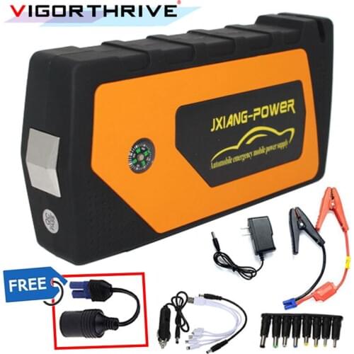 Multi-Function Car Jump Starter Battery Booster 12V Emergency Starting Device For Car Output Car Charger Power Bank Portable