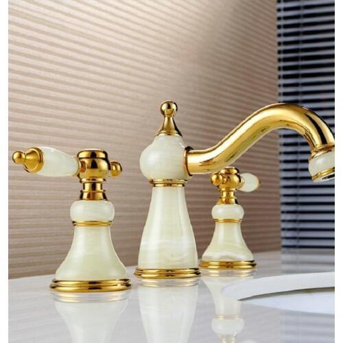 Fashion luxury bathroom faucet solid brass construction hot & cold Rose gold finish 8' widespread basin faucet bathroom sink tap