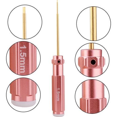 4PCS Hex Screwdrivers Key Driver Tool Set 1.5mm 2mm 2.5mm 3mm for RC Hobby Model Car/Heli HSS Titanium-plated Screwdriver