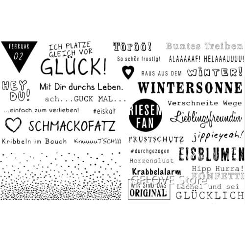 German Transparent Clear Silicone Stamp Seal DIY Scrapbooking photo Album Decorative A0516