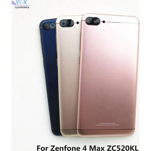 New Back Battery Cover For Asus Zenfone 4 Max ZC520KL Battery Door Back Housing with Camera Lens and side button keys