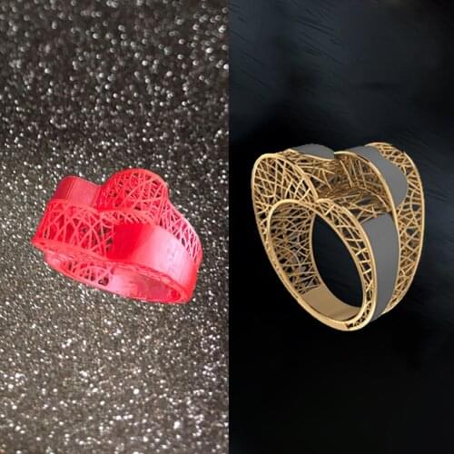 Whosale Price Bulk Quantity Castable Resins Printing Services for Fine Mens Fashion Ring 3D Models Printed