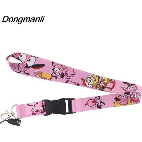 PC244 Cartoon Dog Keychain Lanyards Id Badge Holder ID Card Pass Gym Mobile Badge Holder Key Strap