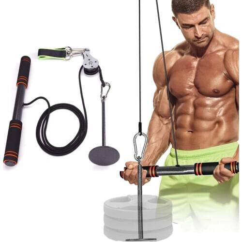 Forearm Strength Tricep LAT Pulley System Exercise Trainning Weights Grip Workout Arm Biceps Blaster Home Gym Workout Equipment