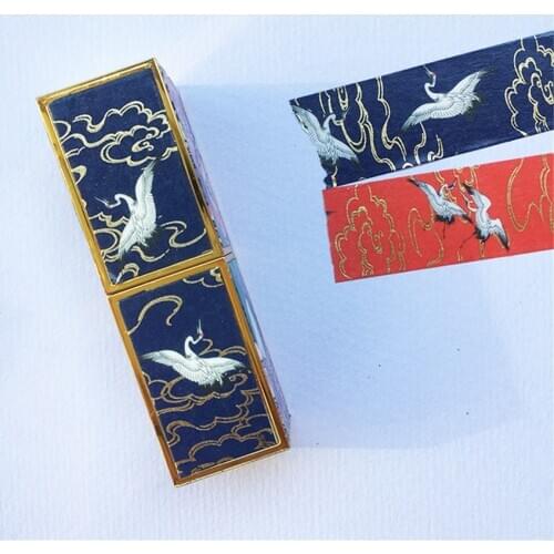 Qingyun Crane Lipstick Bullet Journal Washi Tape Set Adhesive Tape Decor DIY Scrapbooking Sticker Label Masking Tapes Paper S067