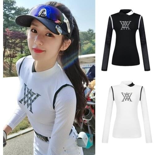 Summer new golf long sleeves shirts for women ladies golf wear quick dry sun protection layers fashion design golf shirts