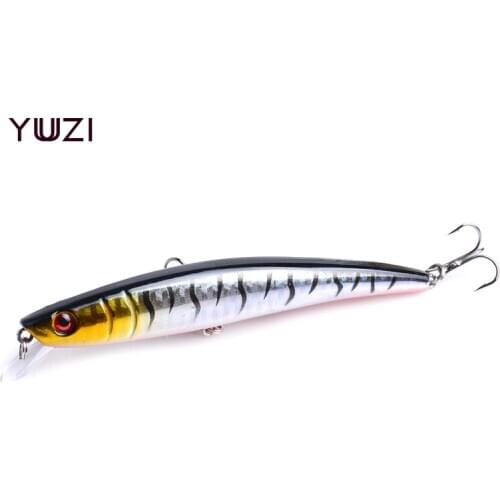 YUZI 11.2g 11.5cm Hard Bait Minnow Fishing lures Crankbait Wobbler Depth Dive Bass Fresh Salt water 4# Hook
