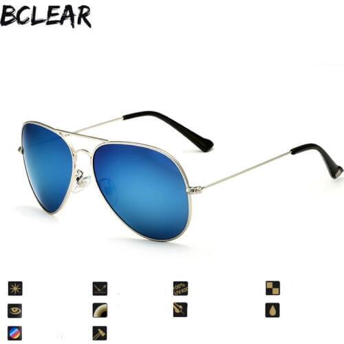 BCLEAR hot unisex fashion sunglass high quality polarized classic double bridges mirror UV400 sunglasses Anti-Reflective popular