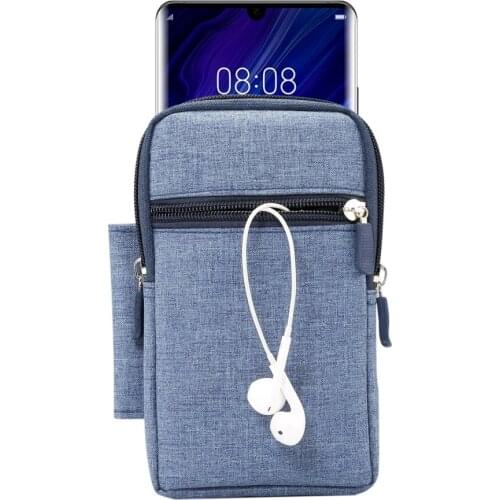 Sumkeymi 6.9" Single Grid Denim Universal Bag for Samsung S20 FE Note10 Plus Climbing Waist Bag for iPhone 12 Pro Phone Pouch