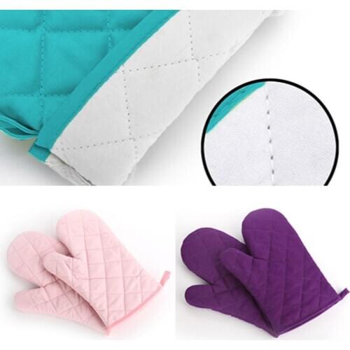 Cotton Oven Mitt Heat Proof Resistant Protector Kitchen Cooking Pot Holder Glove for microwave gloves baking BBQ Oven mitts tool