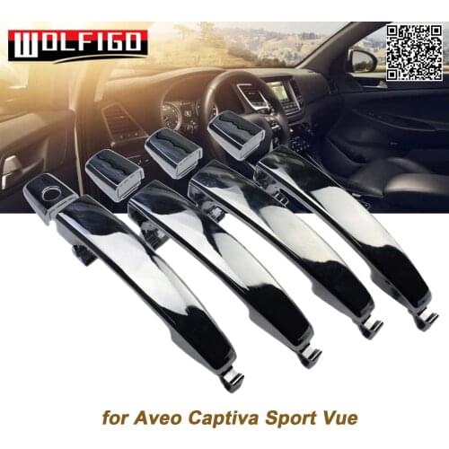 Outside Exterior Door Handls Chrome w/ Keyhole Front Rear Left Right for Chevy Aveo Captiva 96468266,96468306,96468280,96468254