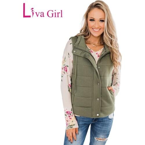LIVA GIRL Plus Size Autumn Winter Waistcoats Jacket Women Plush Coat Warm Female Quilted Sleeveless Puffer Vest Colete Feminino