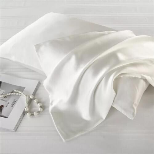 100% Mulberry Silk 16 mm Pillowcases Natural white Light coffee blue Color 70X70cm with zipper 2 pieces customize