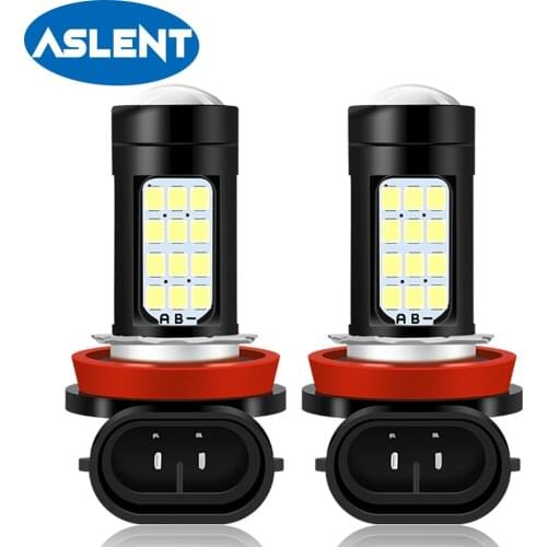 2PCS H11 LED HB4 9006 HB3 9005 Car LED H8 H16 P13W H7 fog Light Bulb H9 2835SMD 1800LM 12V Auto Driving Running Lamp White 6000K