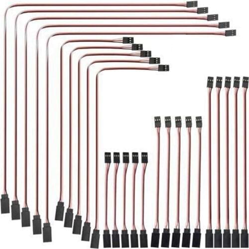 25 Pcs JR Style Servo Extension Cable,Servo Cables,Male to Female JR Plug, RC Servo Extension Lead Wire for RC Car
