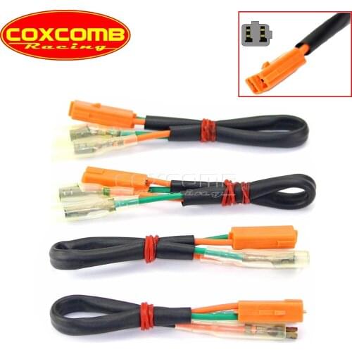 2X/4X/8X Front Rear Turn Signal Indicator Wiring Adapter Plug Connector Resistors for Kawasaki Ninja ZX 6R 9R 10R 12R ZX600 1000