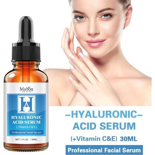 30ML Hyaluronic Acid Face Serum Soothes Brightens Anti-Aging Shrink Pore Whitening Moisturizing Essence Face Cream Dry Skin Care