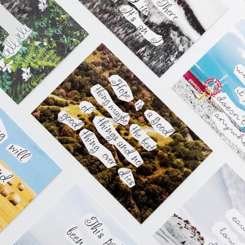 30pcs words in view card multi-use as Scrapbooking party invitation DIY Decoration gift card message postcard greeting card