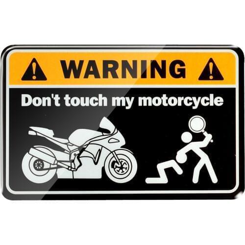 3D Warning Don't Touch My Ninja Motorcycle Decals Tank Stickers Case for Honda Yamaha Suzuki Ducati BMW Kawasaki Mv Agusta