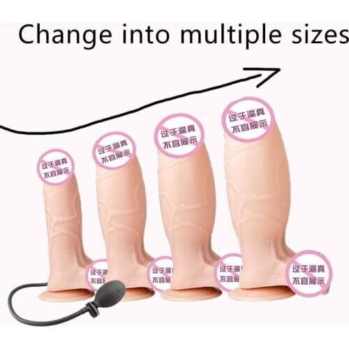 Inflatable Adult Toys Erotic Anal Dildo Butt Plug Masturbator Clitoris Stimulator No Vibrator Sex Toys For Women Pussy Sex Shop