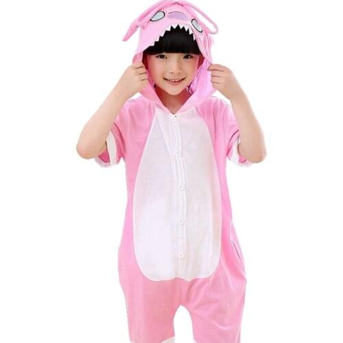 Animal Anime Cosplay Frog Stitch Panda Costume Boy Girl Short Dress Up Fancy Kids Summer Cotton Cartoon Pajama Childrens Day