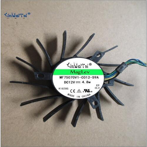 Free Shipping DC12V 0.43A Server Square Fan For Nvidea GeForce GTS 240 MGT7012YF-W20 Frameless 65X65X12mm 4-wire 4-pin connector