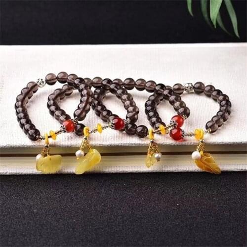 Bracelet Jewelry Lce Obsidian Beeswax Accessories Luck Feng Shui Fortune Lady Of Summer