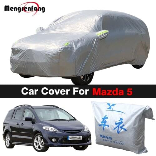 Full Car Cover MPV Outdoor Anti-UV Sun Shade Rain Snow Resistant Cover Dust Proof For Mazda 5