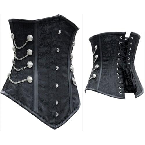 Women SexyDressing Underbust Women Gothic Corset Top Curve Shaper Modeling Strap Slimming Waist Cincher Bone Lace Corset Bustier