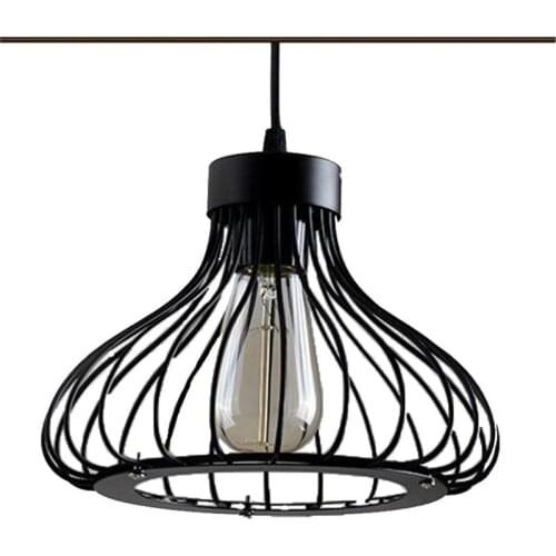 Retro wrought Chandelier iron office Nordic retro industrial wind bird cage creative bar loft small iron cage chandelier D1