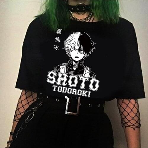 2021 Hot My Hero Academia Cute Anime T Shirt Men Casual Harajuku Shoto Todoroki Japan Clothes T Shirts