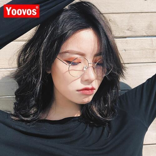 Yoovos 2021 Fashion Sunglasss Women Classic Vintage Street Beat Transparent Lens Glasses Outdoor Travel Oculos De Sol Feminino