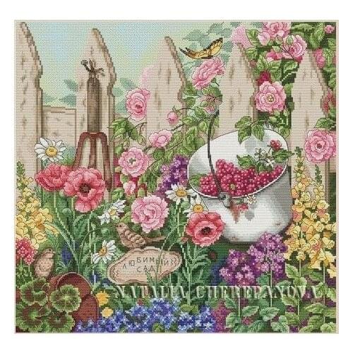 Linen fabric Cross Stitch Kit Packages Counted Cross-Stitching Kits New Pattern NOT PRINTED Cross stich Painting Set flowers