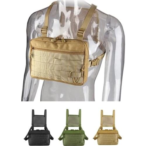 Hip Hop Tactical Chest Bag Backpacks Military Men Adjustable Multi-Functional Molle Tool Pouch Shoulder Bag Tactical Vest Bag
