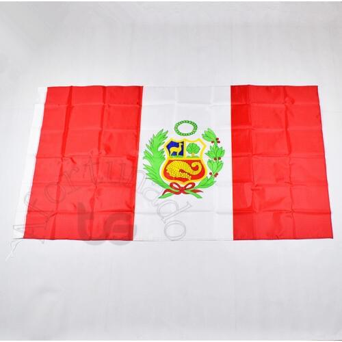 Peru 90*150cm Peruvian flag Banner 3x5 Foot Hanging Home Decoration flag