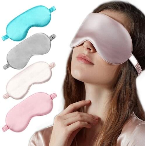 Soft Imitated Silk Eyeshade Sleeping Women Eye Cover Mask Eyepatch Blindfold Portable Travel Nap Rest Sleep Eye Patch Night Eyes