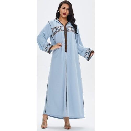 Ramadan Eid Mubarak Muslim Women Dress Hooded Abaya Dubai Turkey Islam Clothing Robes Longue Dresses Vestidos Caftan Marocain