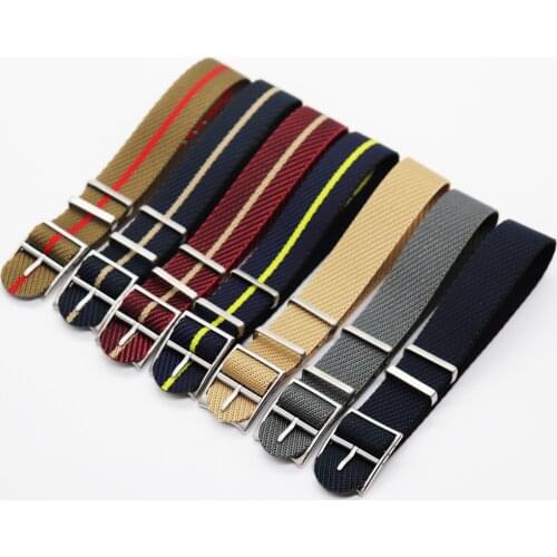 20mm 22mm NATO Nylon Canvas Wrist Band Military Striped Braided Seatbelt Watchband Bracelet Accessories for Tudor Watch Strap