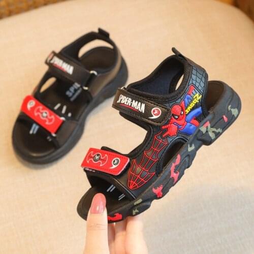 Disney Boys Sandals New Korean Childrens Beach Shoes Summer Childrens Non-slip Soft Bottom Boys Student Baby Childrens Shoes