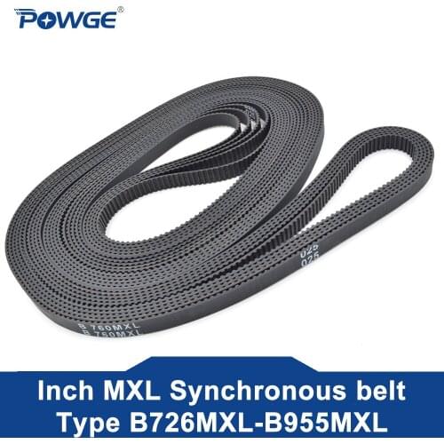 POWGE 10pcs MXL Timing belt B190 B194 B195 B198 Width 6.35mm 025 Teeth 190 194 195 198 Synchronous belt B190MXL B195MXL B198MXL
