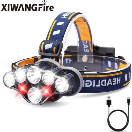 LED Headlight Super bright LED Headlamp With 8*LED Bulbs Waterproof Outdoor Lightweight materials Comfortable to wear