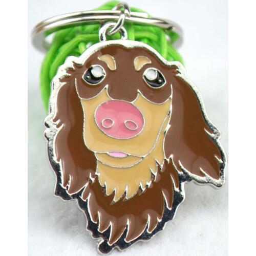 Alloy Dachshund Dog Key Chains car Keyring Animal Jewelry For man Bag pet Charms Gift key holder